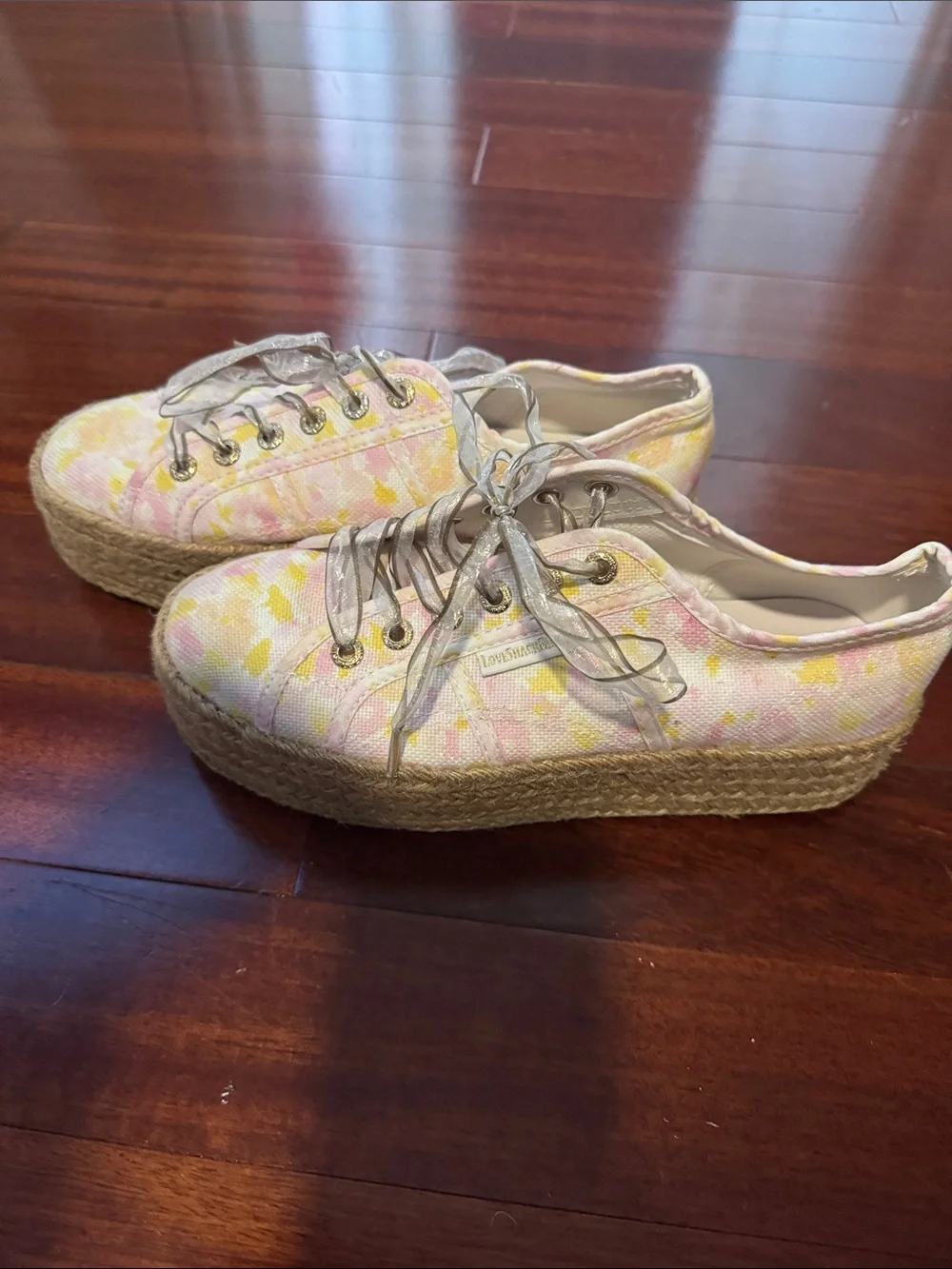 LoveShackFancy x Superga Canvas Espadrille Platform Sneakers 37/7